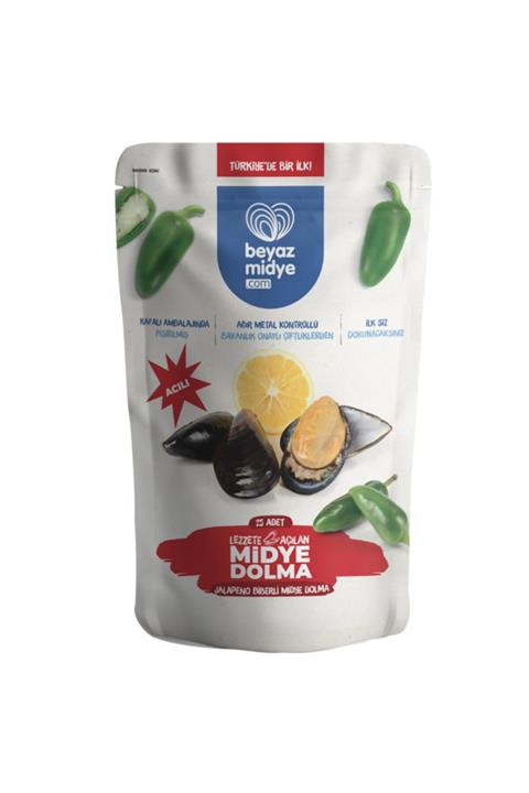 Beyaz Midye -Jalapeno Biberli Midye Dolma (25 Adet)