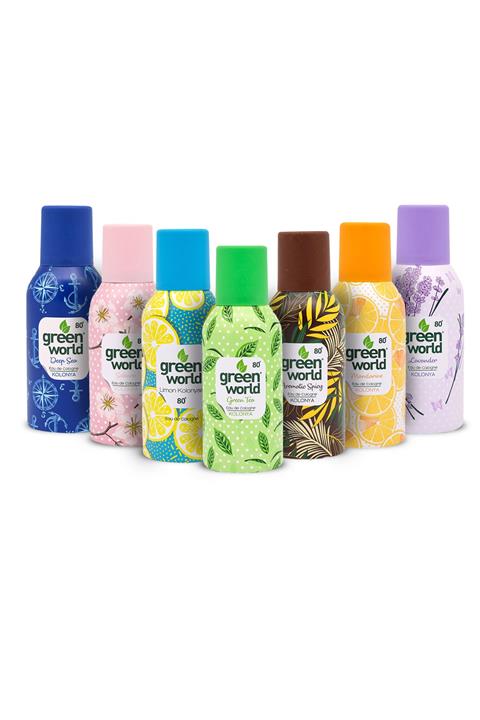 Green World Aerosol Sprey Kolonya 150 ml 7 Çeşit Karma