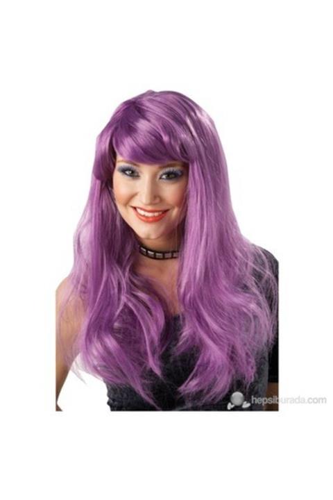 ERPA ToysShop Mor Renk Uzun Parti Peruğu