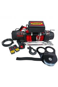 Power Winch 13000 Lb Sentetik Halatlı Off-road 4x4 Elektrikli Vinç 12v