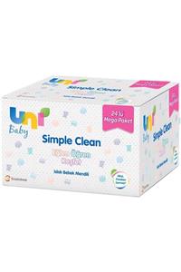 Uni Baby Simple Clean Islak Havlu Mendil 72'li x 24 Paket - 1728 Yaprak