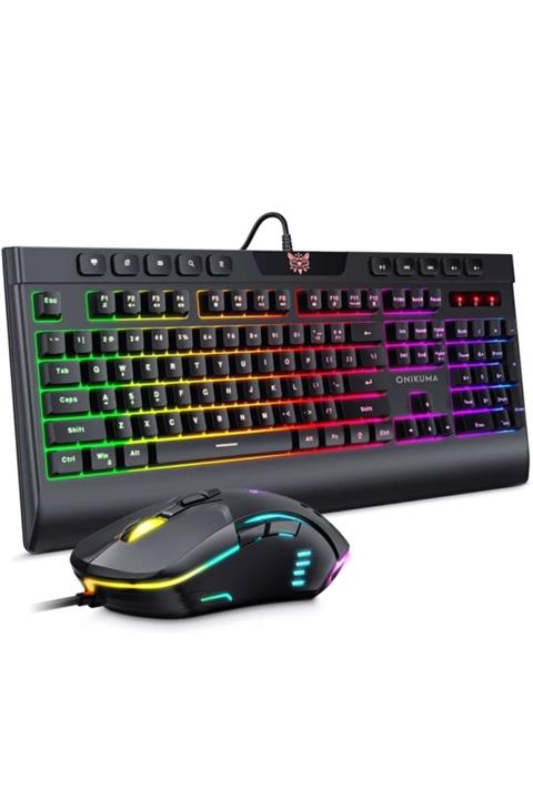 MASTEK Onikuma G21 + Cw902 Oyun Klavye & Mouse Set Kablolu Rgb 6400dpı Mouse Mekanik Klavye