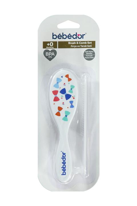 Bebedor Fırça Ve Tarak Seti Mavi