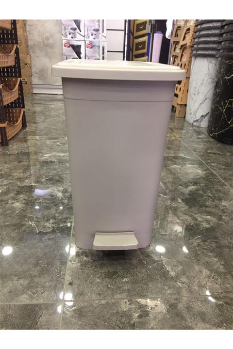 elifplastik Slim Pedallı Çöp Kovası 25 Lt Elif Plastik (TAŞ RENGİ)
