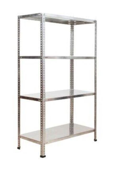 Herrafburada Galvanizraf 4 Katlı Galvaniz Çelik Raf Arşiv Rafı Depo Rafı Kiler Rafı 31x60x150