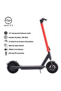 watt ® Elektrikli Scooter (KIRMIZI) 350w Arkandan Itiş, Amortisörlü, 10\