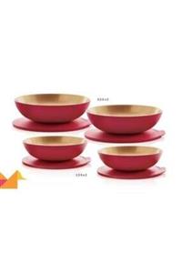 Tupperware Berrak Kırmızı Gold 4 Lü Set