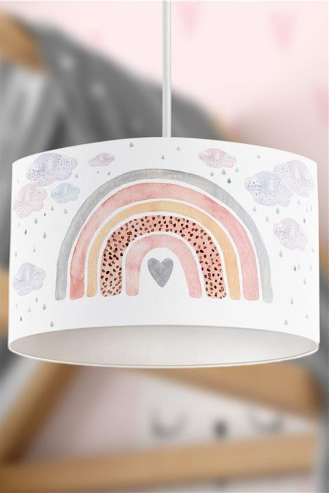 Rivaİstanbul Kalpli Gökkuşağı Ve Bulutlar Çocuk Sarkıt Avize