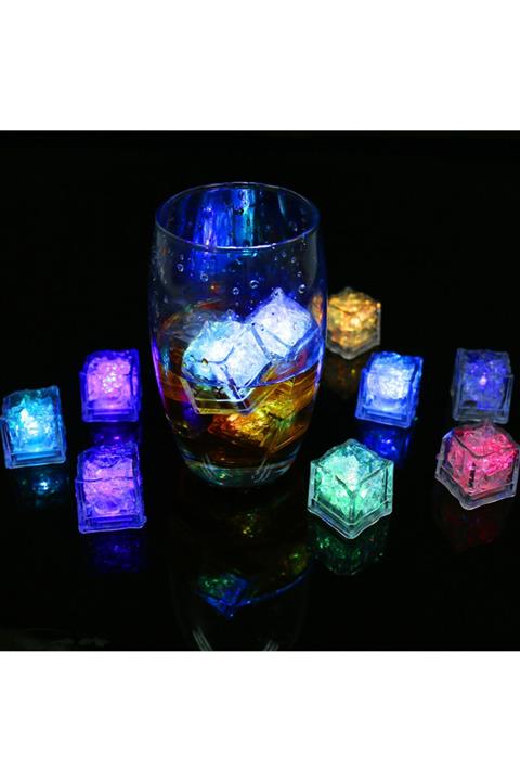 epazzar Led Işıklı Buz Küpleri Renkli Buz 2 Adet