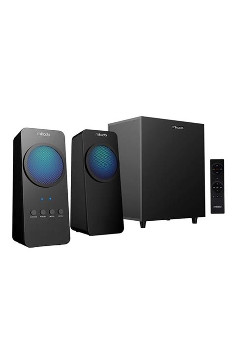 DTS Teknoloji Mikado Md-318bt 2+1 25w Siyah Usb+fm+bluetooth Destekli Led Işıklı Speaker