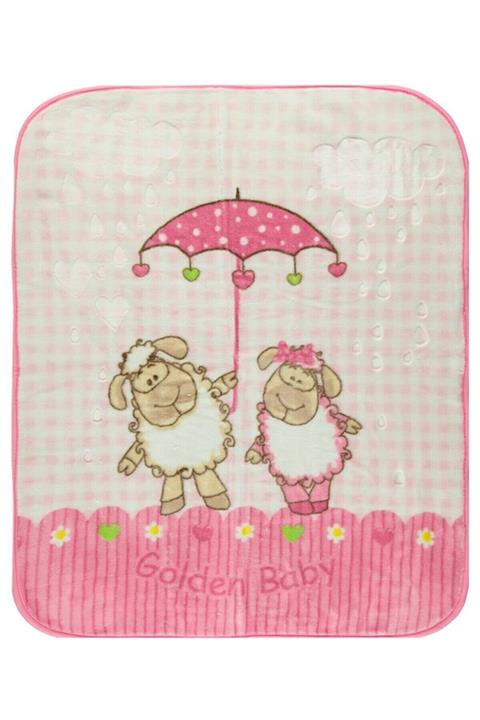 Golden Bebek Battaniyesi 105x125 Cm Pembe