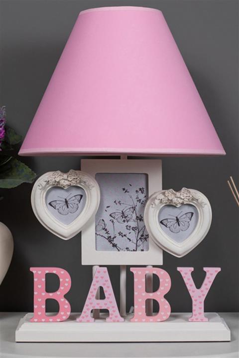 Misto Home Çerçeveli Abajur Baby Pembe