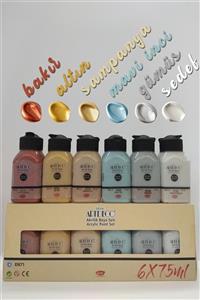 Artdeco Yeni Metalik Renkler Set 3 Akrilik Boya 6x75 Ml Set