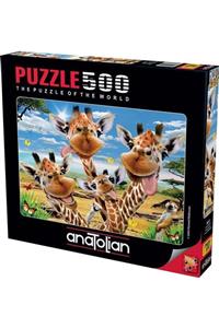 Anatolıan Zürafa Selfisi Giraffe Selfie 500 Parça Puzzle