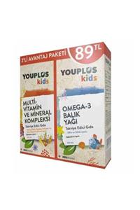 Youplus Çocuk Multivitamin 100 ml Balık Yağı 100 ml Set