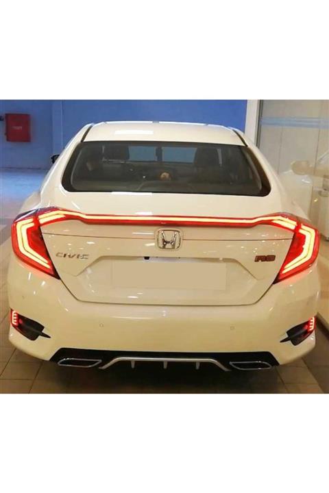 autogp Honda Civic Fc5 Stop Lambası 3 Parça Led Spoiler Full Kırmızı