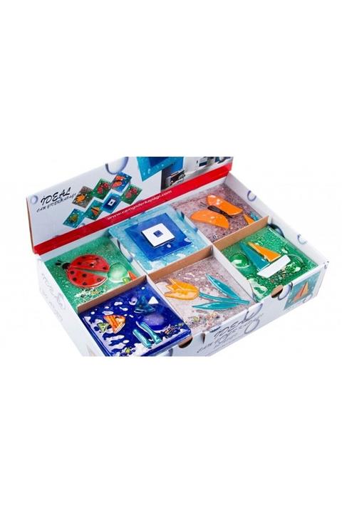 bimbambom Dekoratif Cam Gider Kapağı, Gider Süsü, 10x10 Cm