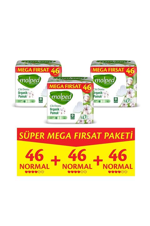 Molped Pure&soft Hijyenik Ped Normal Süper Mega Paket 138 Adet