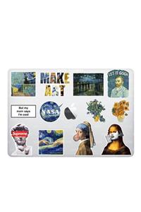 Katze Stickers Art Sanat Temalı Laptop Notebook Tablet Sticker Seti (12 ADET)