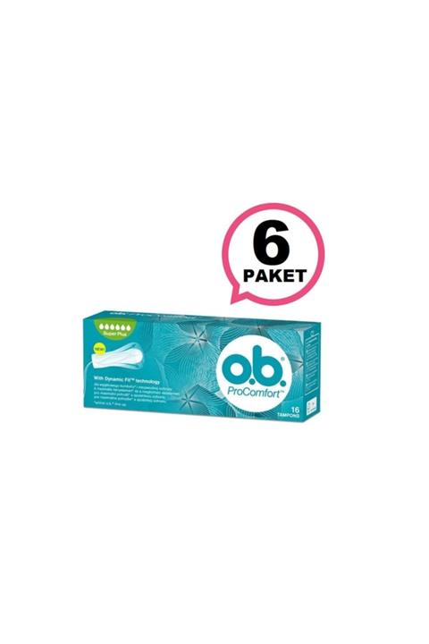 o.b. Procomfort Super Plus Tampon 16lı X6 Paket (96 Adet)