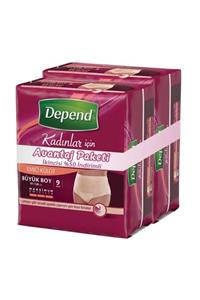 Depend Emici Külot Kadın Büyük 9+9 Avantaj Paket