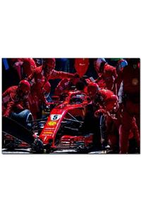 Cakapuzzle Ferrari F1 Formula 1 Pit Stop Görseli 120 Parça Puzzle Yapboz Ahşap