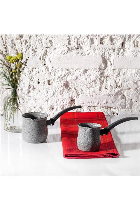 Karaca Bio Granit Dark Silver Cezve Seti