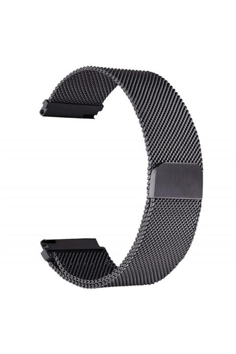 AktarMobile Samsung Galaxy Watch 4 Classic 42 / 46 Mm Uyumlu Hasır Metal Kordon Mıknatıslı Tel Örgü Kayış