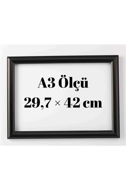 Tuğra Sanat Galerisi Standart A3 Çerçeve 29,7 X 42,0 Cm Iç Ölçü. Camlı 22 Mm Çerçeve