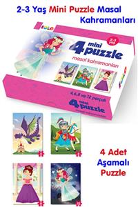 Eolo Yayıncılık 2-3 Yaş 4'lü Mini Puzzle (masal Kahramanları)