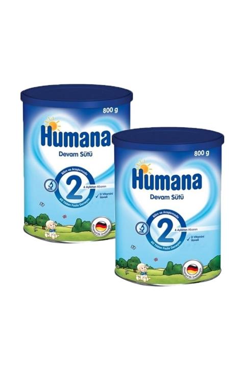 Humana 2 Bebek Maması Metal Kutu 800 Gr X 2 Adet