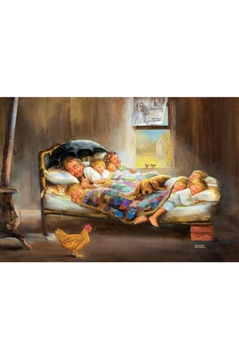 İmpivo 1000 Parça Ahşap Mutluluğun Resmi Puzzle