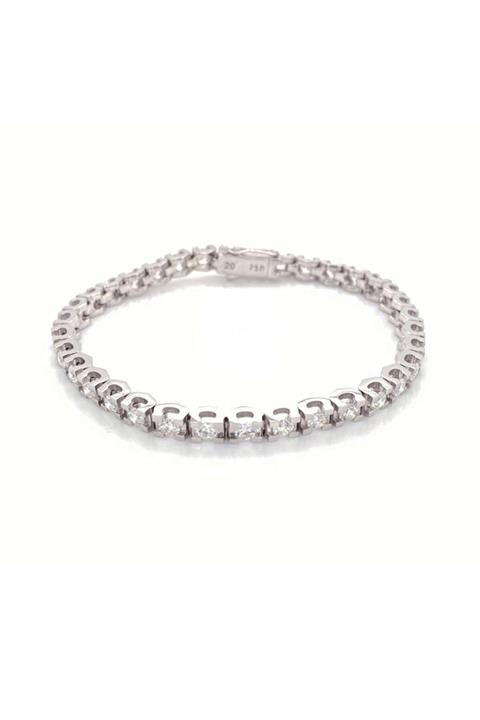 zümrüt sarraf 4.19 Karat 18 Ayar Pırlanta Su Yolu Bayan Bileklik