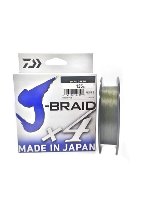 DAIWA J-Braid X4 Dark Green Olta Misinası 135Mt