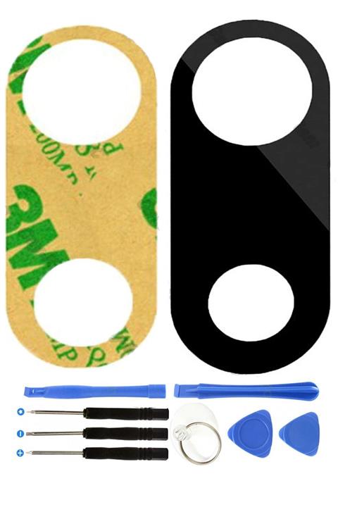 Ceykergsm Iphone 7 Plus Uyumlu Arka Kamera Camı Lensi + Yapıştırıcı Bant + Tamir Seti