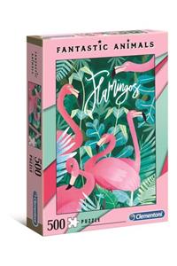 CLEMENTONI 500 Parça Puzzle Fantastic Animals Flamingos