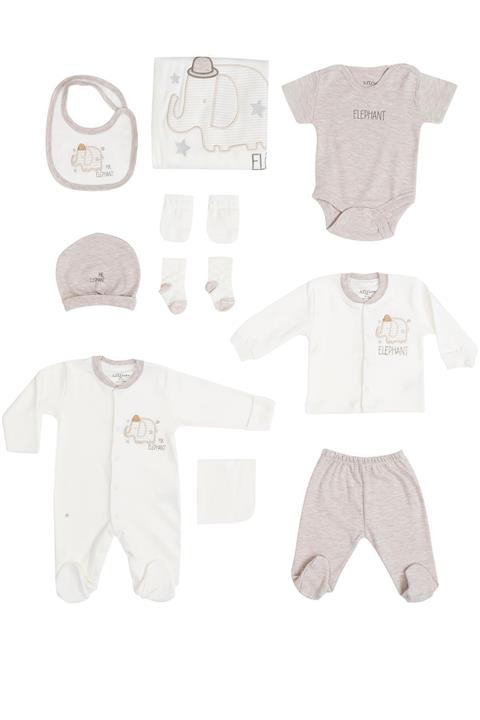 Aziz Bebe 10222 Elephant Erkek Bebek 10'lu Hastane Çıkışı Seti