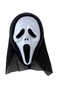 Pandoli Kapşonlu Çığlık Maskesi Ghost Scream Mask Siyah Renk