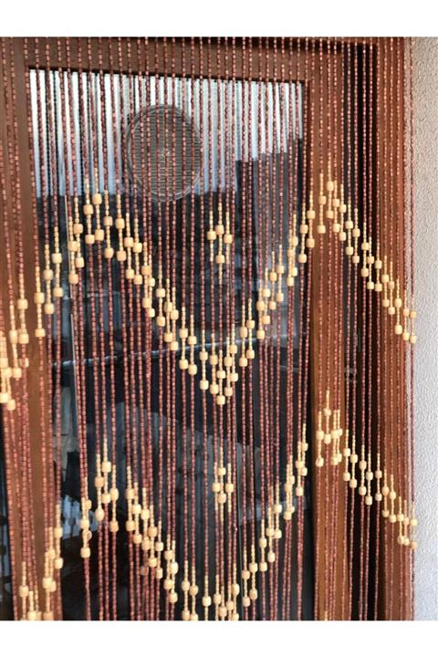 1İLKOUTLET Kapı Sinekliği Perdesi Ahşap