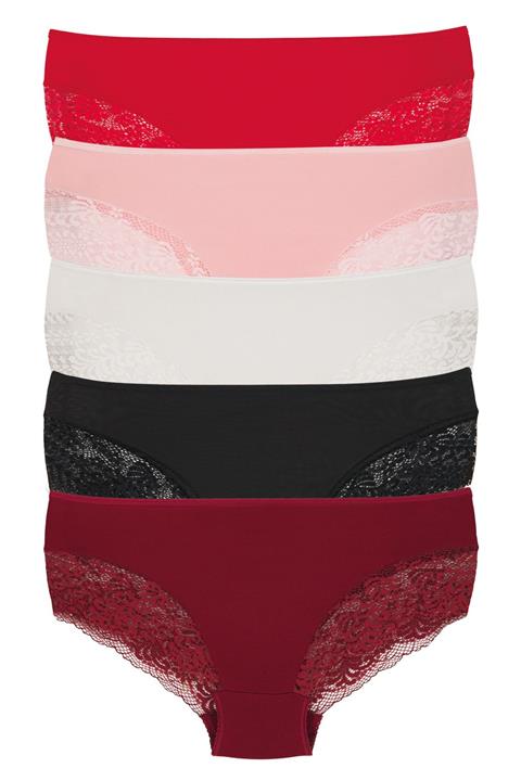 Alaturka Sensu Kadın Yanı Dantelli Külot 5 li Paket Set KTS2004