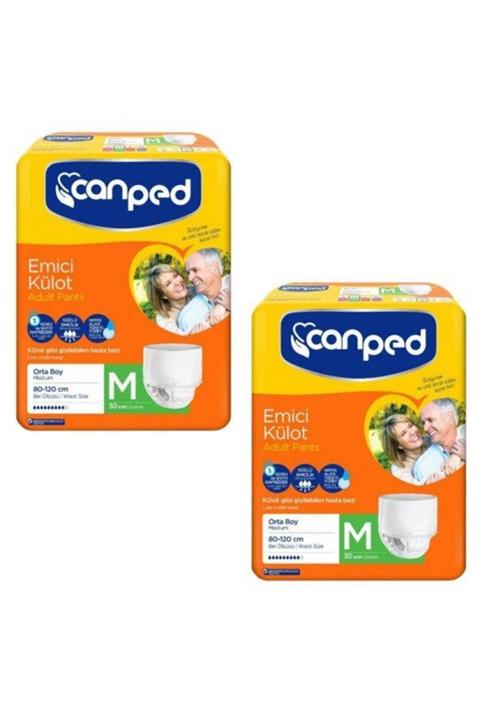 Canped Emici Külot Hasta Bezi Orta Boy Medium 2 Apket 60 Adet