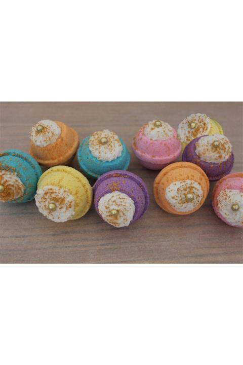 Beja Naturel - Gold Glittery Bath Bomb Set Of 10 (aromaterapik Karışık 10'lu Banyo Ve Nem Topu Seti)