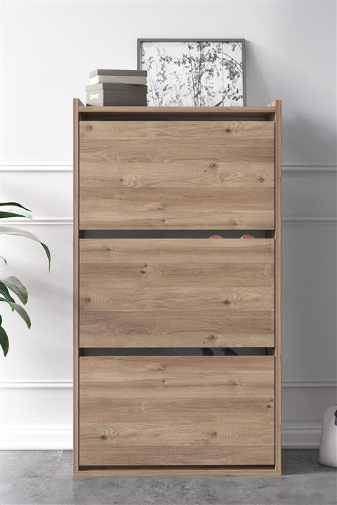 Ruum Store By Doğtaş Adel Üç Raflı Ayakkabılık Düşer Kapaklı Meşe
