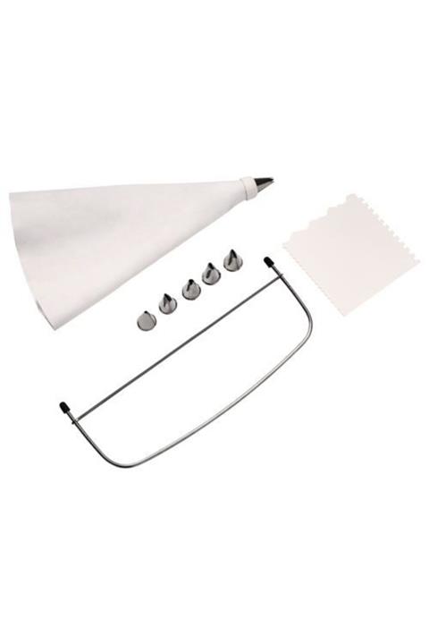 FNF 9 Parça Krema Sıkma Torbası Ikea Pasta Dekorasyon Seti Paslanmaz Çelik Uç Kek Süsleme Aparatı