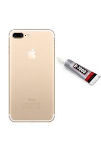 instatech Apple Iphone 8 Plus Arka Kapak Batarya Pil Kapağı + Yapıştırıcı Hediye - Gold