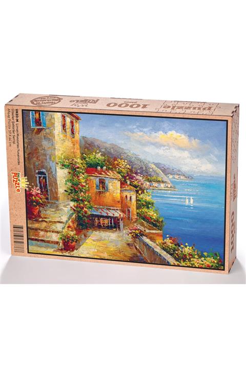 King Of Puzzle Liman Manzarası Yunanistan - 1000 Parça Ahşap Puzzle