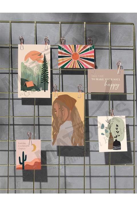 colortouch Bohem Tarzı Tel Pano Kartı 12 Adet Aksesuar