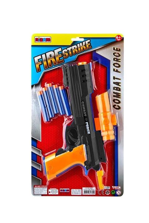 NİZAM Siyah Nerf Tarzı Yumuşak Sünger Mermi Atan Nörf Tabanca Seti Combat Force Fma07009