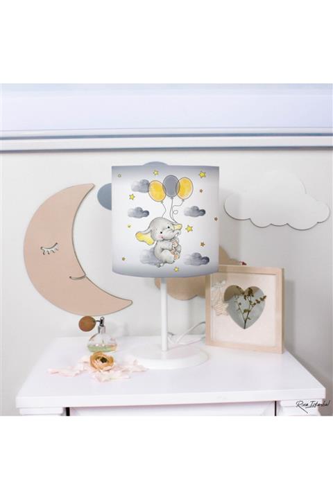 Rivaİstanbul Balonlu Uçan Fil Çocuk Odası Abajur