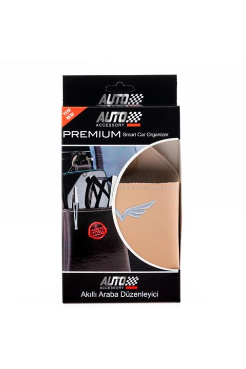 PlusOto Krem Çok Amaçlı Araç Içi Deri Akıllı Kese